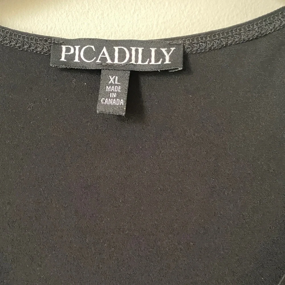 Picadilly Fashion Black Sequin Tank Top - Picture 2 of 6